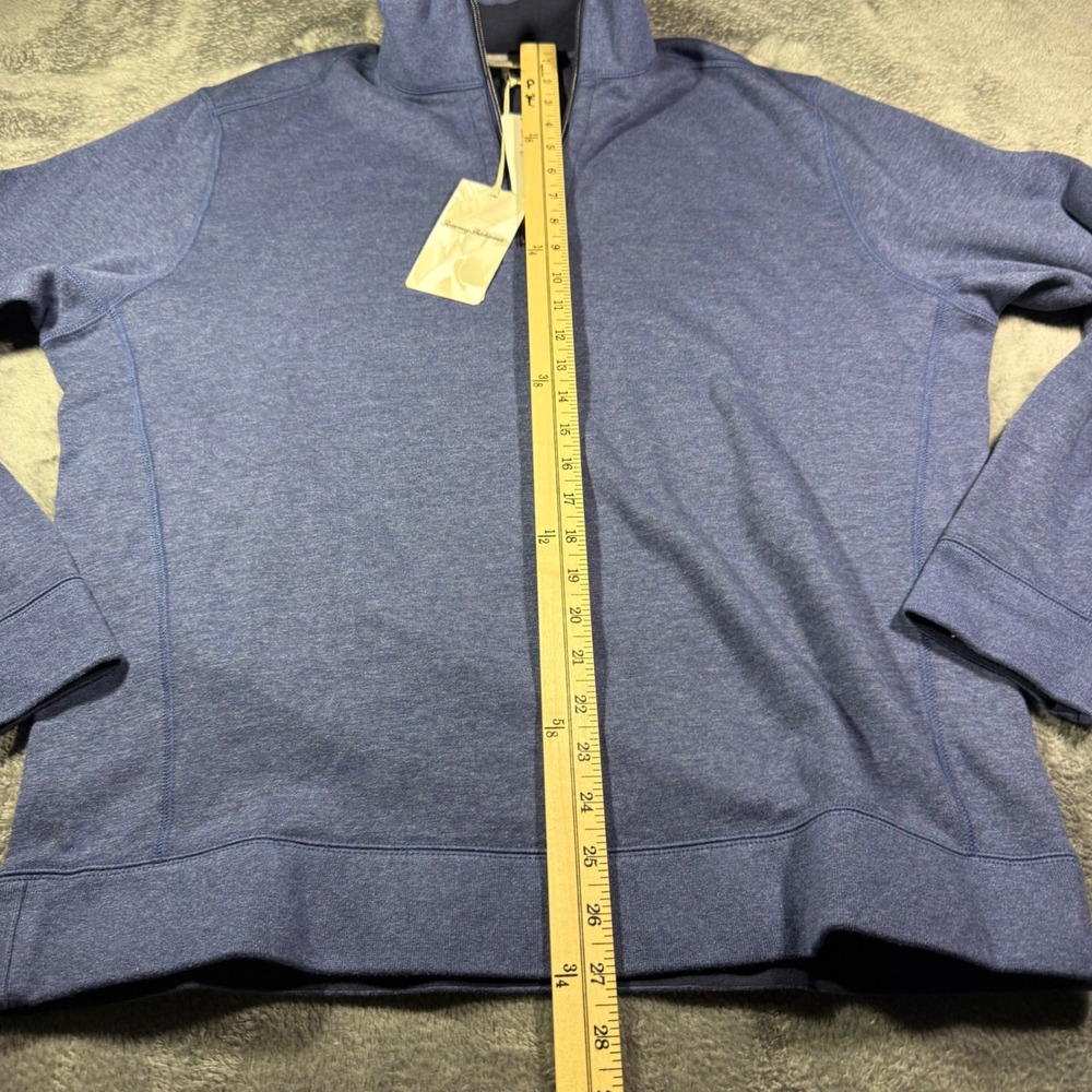 Tommy Bahama Mens Reversible Quarter Zip Pullover Blue Heather Size Large NWT - Picture 5 of 8